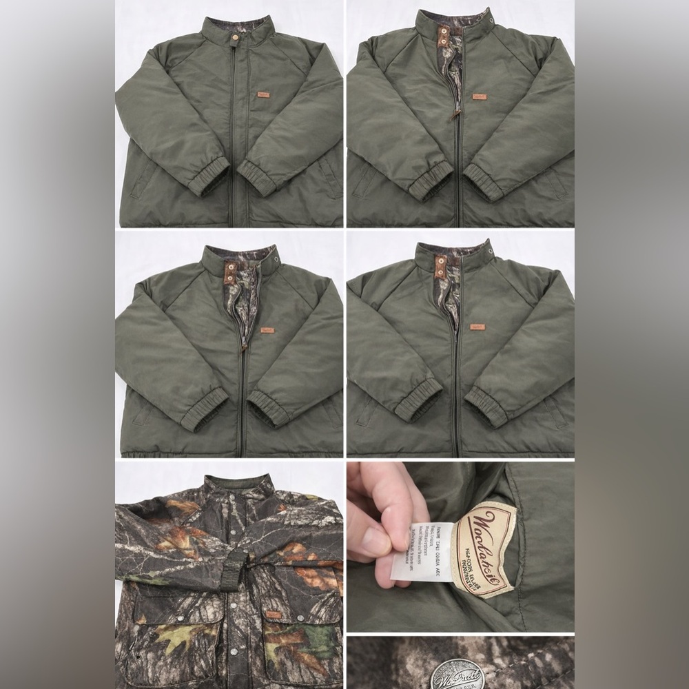 Woolrich Men’s Reversible Camo Hunting Jacket Olive Green 2XL Outdoor Guide